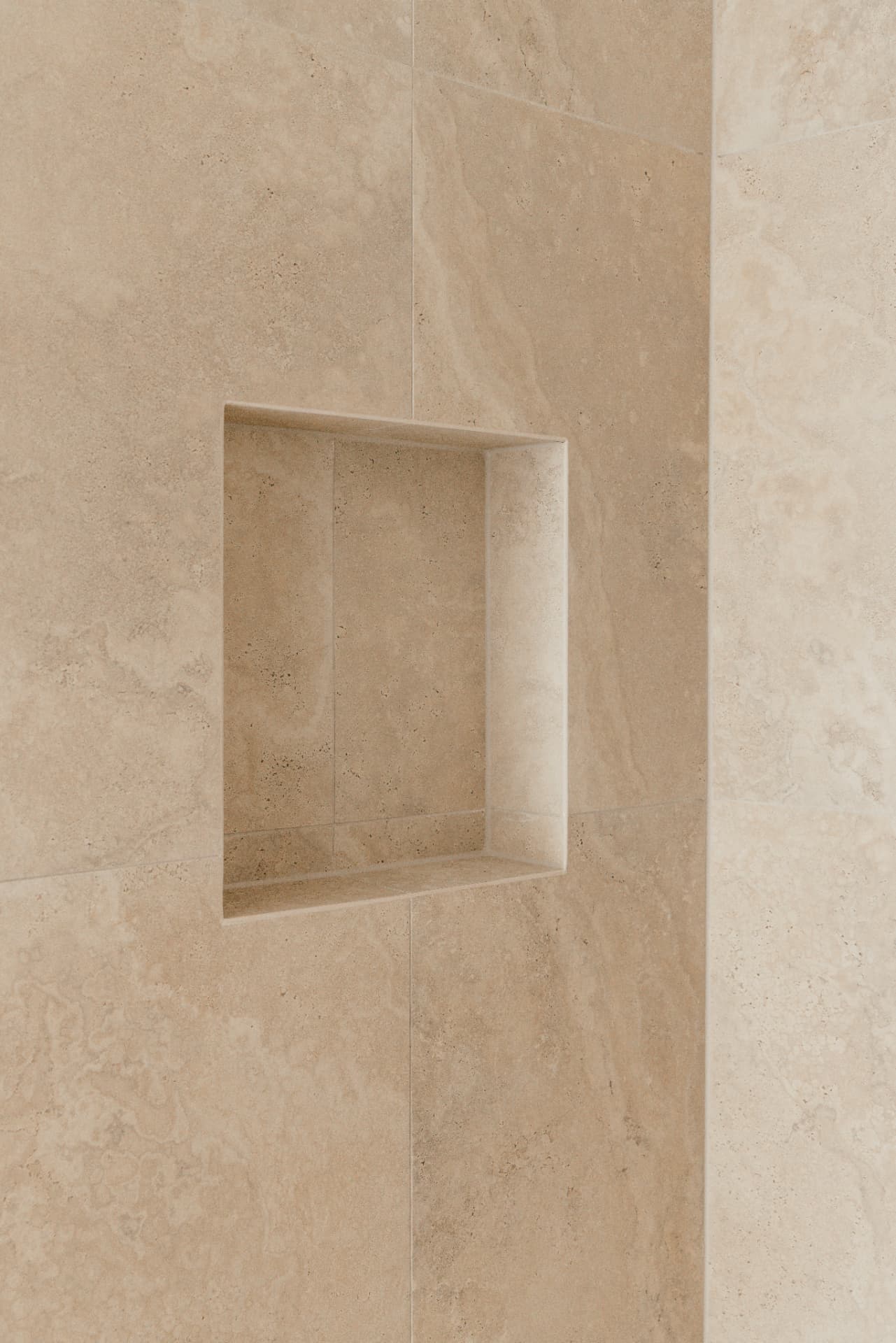 Shower niche, tiling by Level Up, Gold Coast